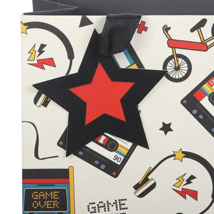 Gift Bag 23cm - Retro 80s