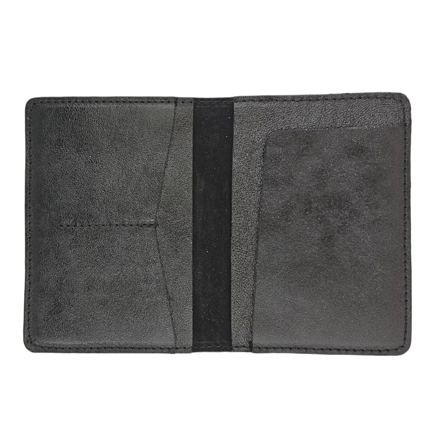 Leather Passport Holder - Noir