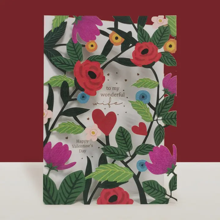 Happy Valentine's To My Wife Cut Art Card