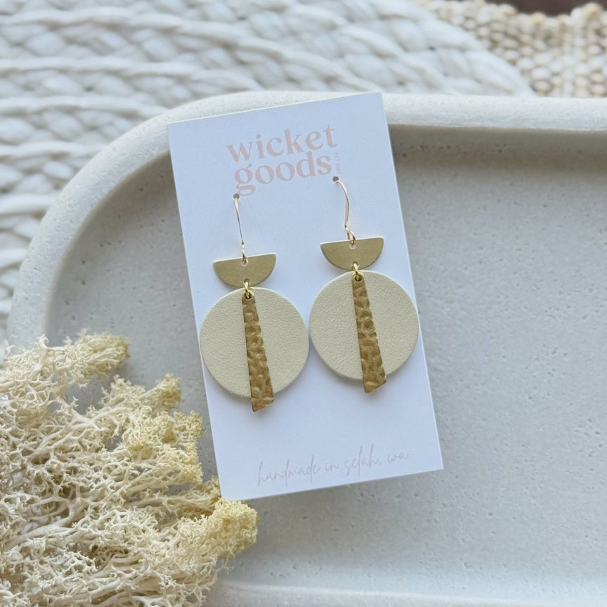 Crest Drop Earrings - Sand