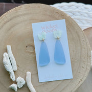 Agate Stud Earrings - Pool
