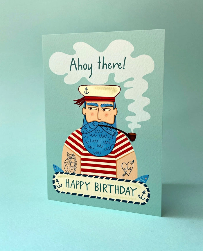 Ahoy There Old Sailor Card