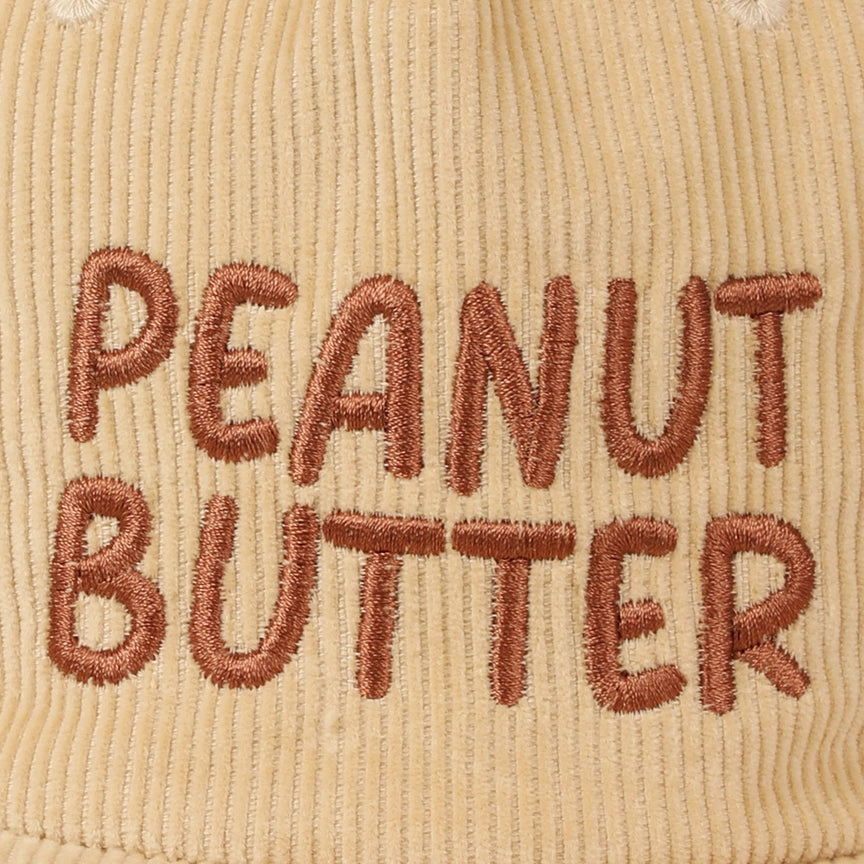 Embroidered Baseball Cap Corduroy - Peanut Butter