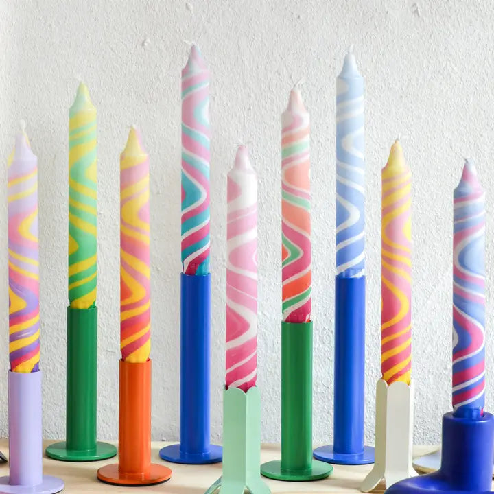 Taper Candles Set of 5 - Summer Marble