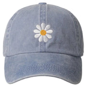 Embroidered Baseball Cap - Daisy Denim Blue