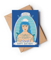 Ahoy Sailor Girl Card