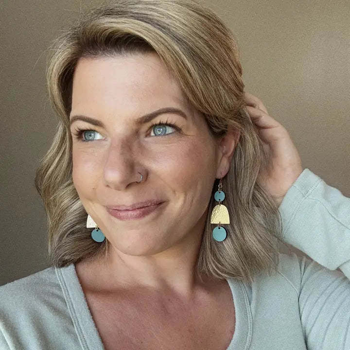 Lena Drop Earrings - Lake