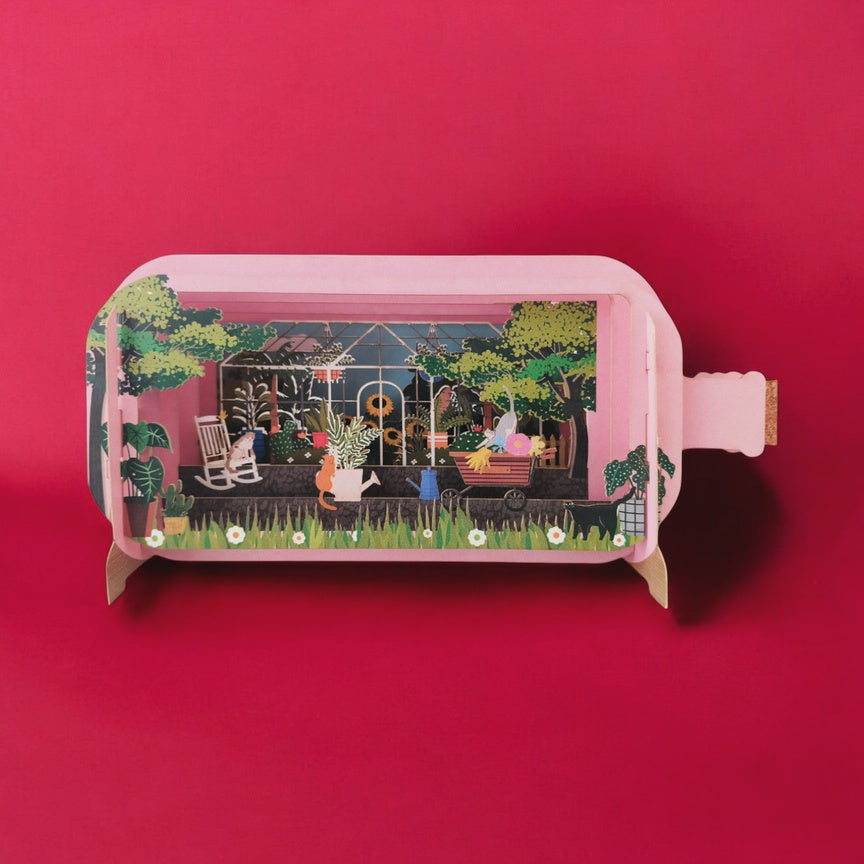 Message In A Bottle 3D Cut Card - Greenhouse