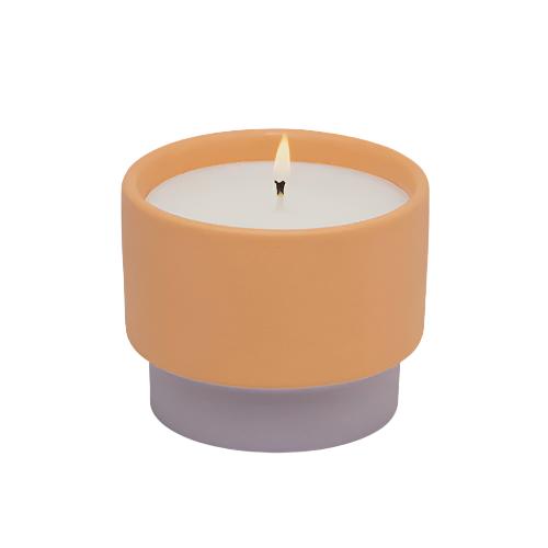 Colour Block Candle 6oz - Orange/Purple (Violet & Vanilla)