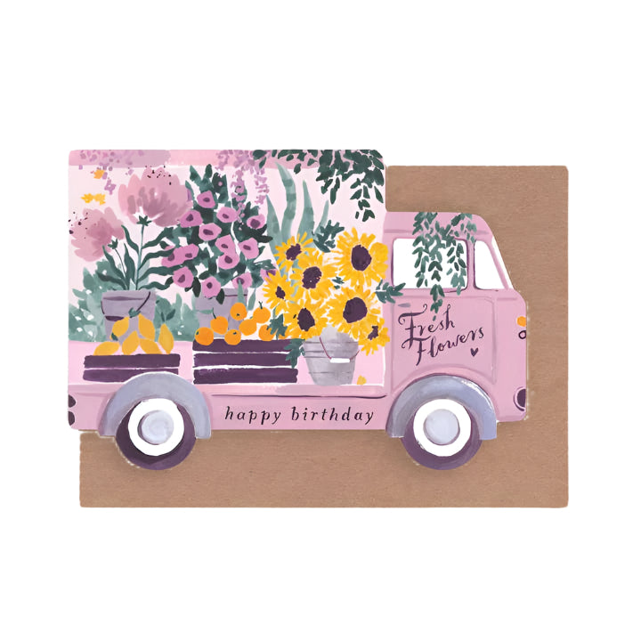 Flower Truck Birthday Card
