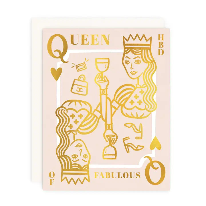 HBD Queen of Fab Greeting Card