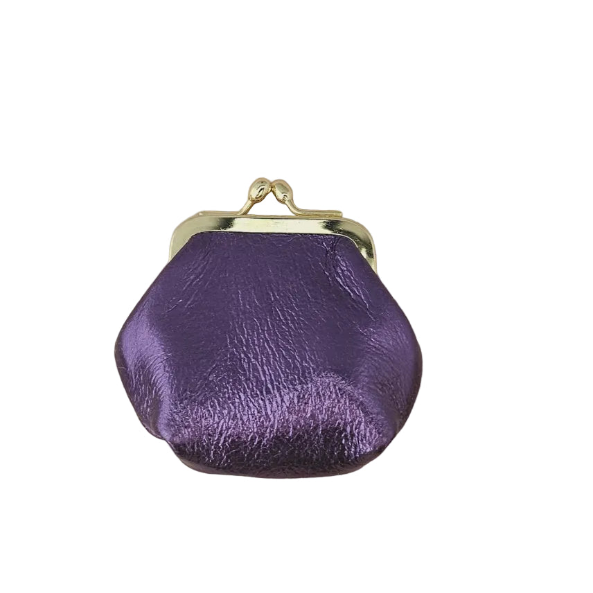 Retro Leather Mini Purse - Violet