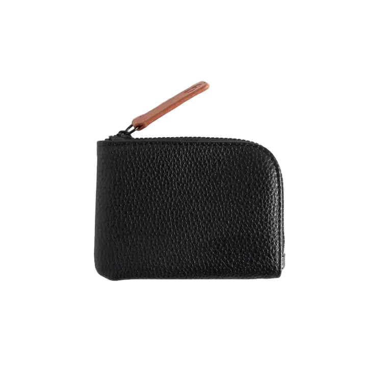 Vegan Leather Corner Wallet - Navy/Black