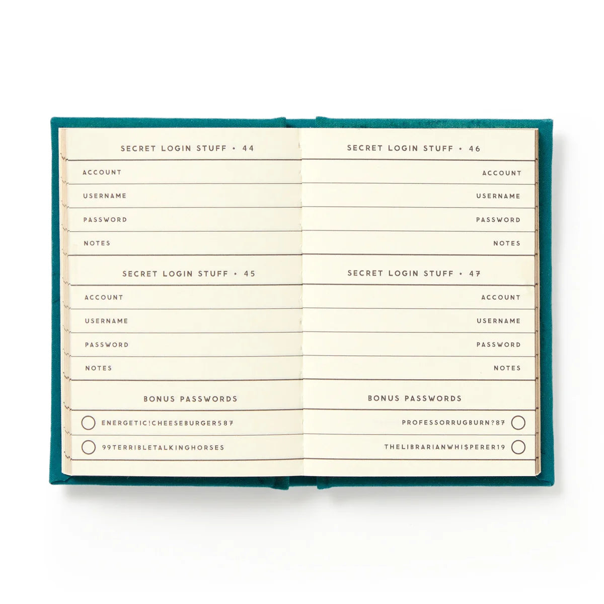 Tiny Books - Definitely Not My Passwords