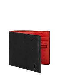 Men's Wallet - Contrast Black & Red