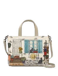 Leather Multiway Grab Bag - Country Cottage Warm Grey