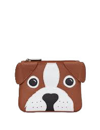 Zip Top Purse - Buddy the Dog - Tan