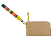 Lulu Coin Purse with Strap - Sand Multi
