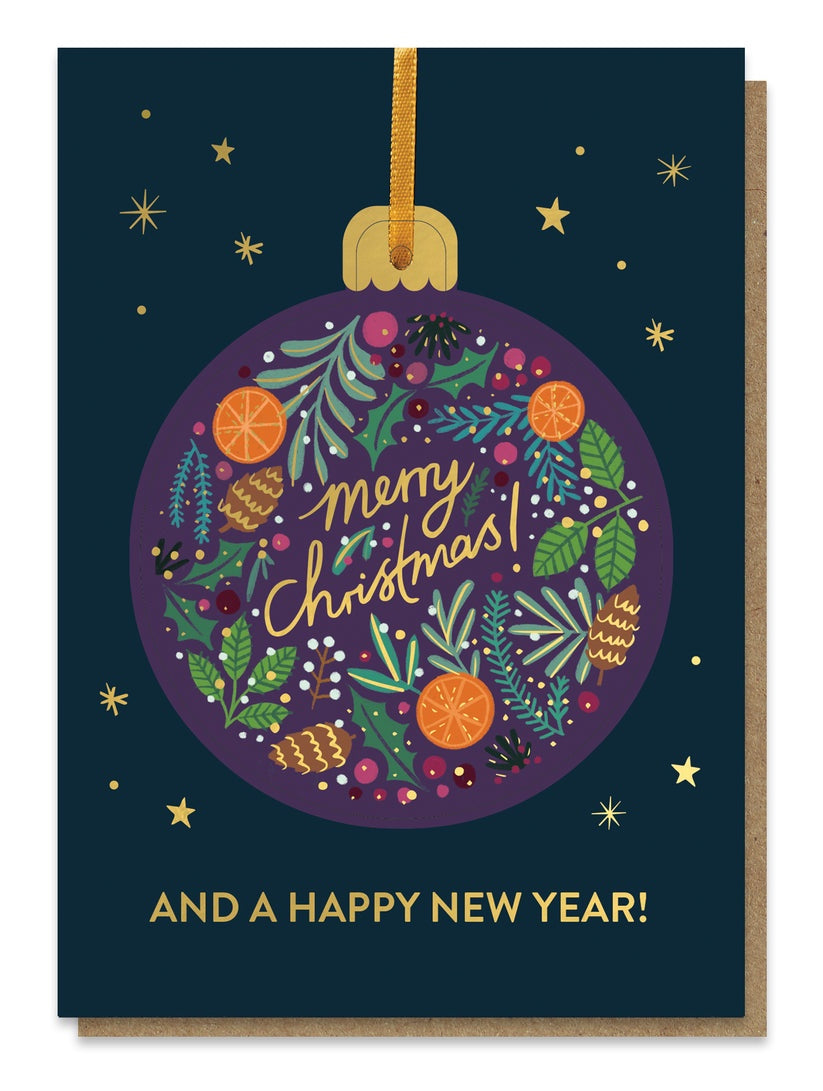 Pop Out Bauble Card - Merry Christmas