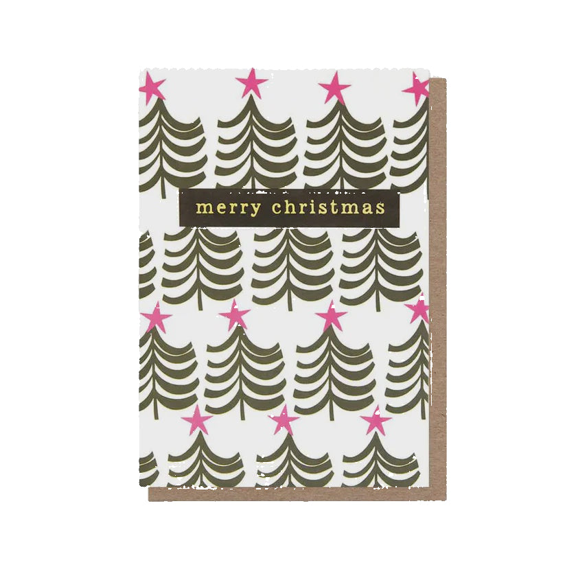 Christmas Tree Pattern Christmas Cards - Pack of 10