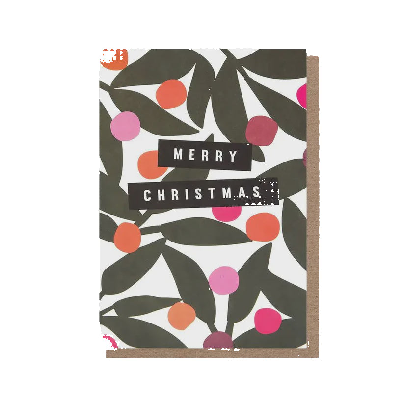 Foliage Pattern Christmas Cards - Pack of 10