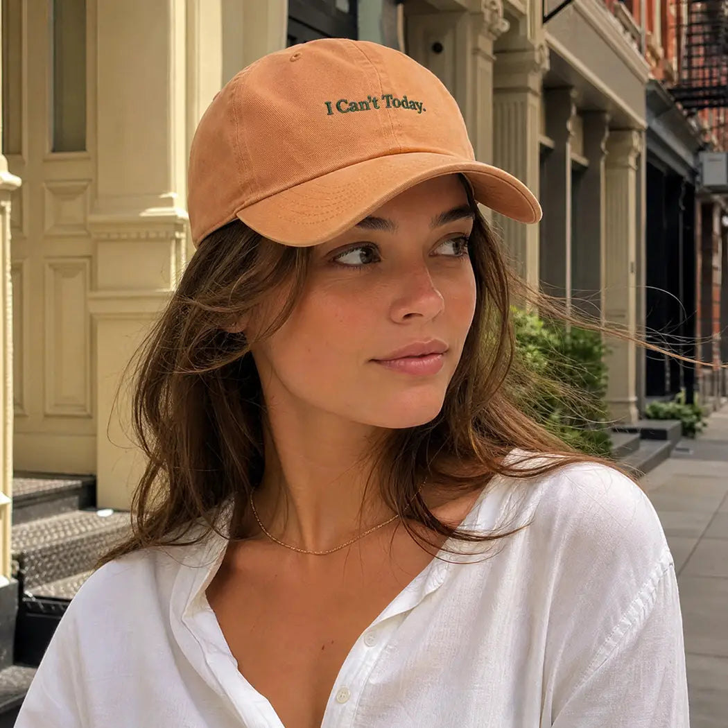 Embroidered Baseball Cap - I Can't Today - Copper
