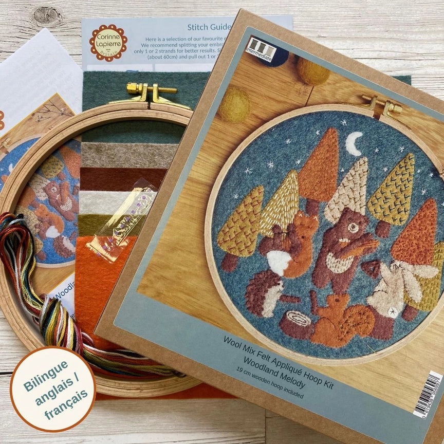 Felt Applique Hoop Kit - Woodland Melody