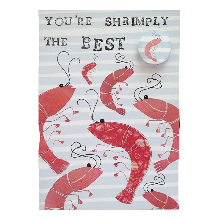 Card With Badge - Shrimply The Best
