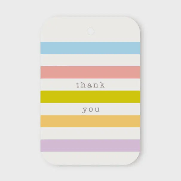 Gift Tag - Striped Thank You