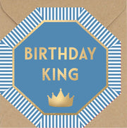 Birthday King Stripes Card