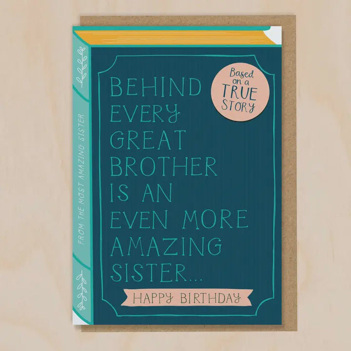 Behind Every Great Brother Book Card