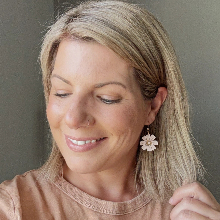 Prairie Blooms Drop Earrings - Mustard
