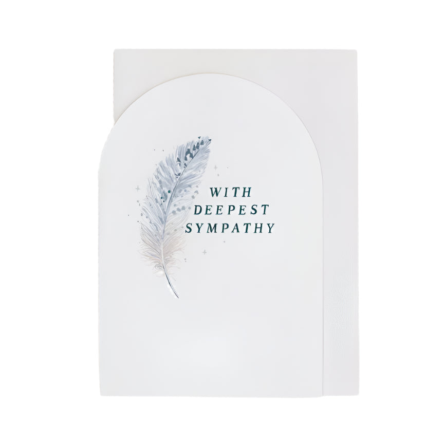 Feather Sympathy Card