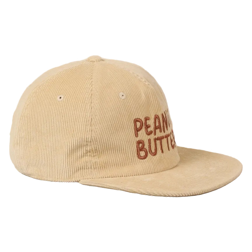 Embroidered Baseball Cap Corduroy - Peanut Butter