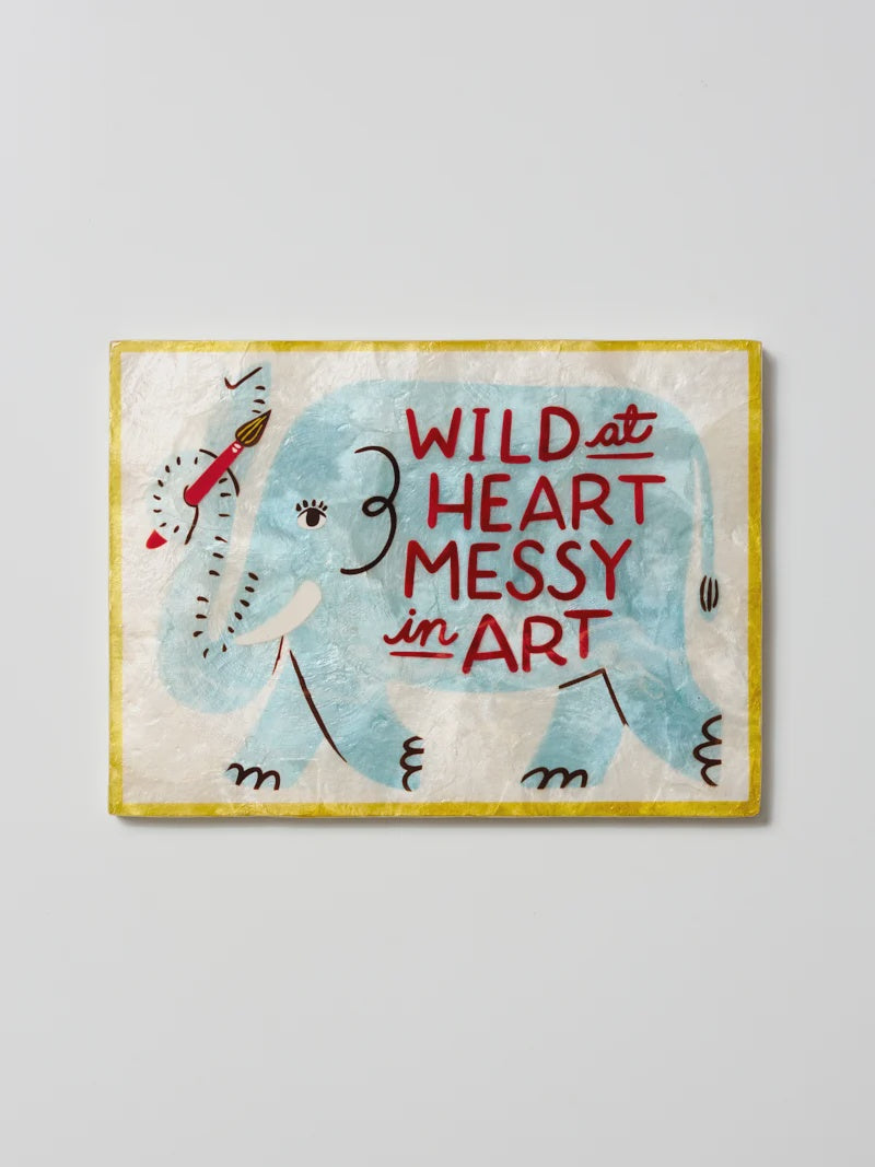Capiz Shell Art Tile - Fun House - Elephant