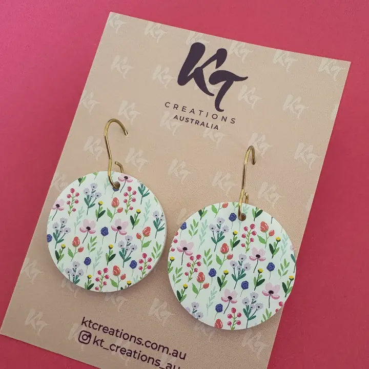 Sweet Floral Bloom Acrylic Earrings