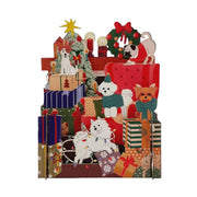 Cut Art Card - Christmas Dogs & Gifts