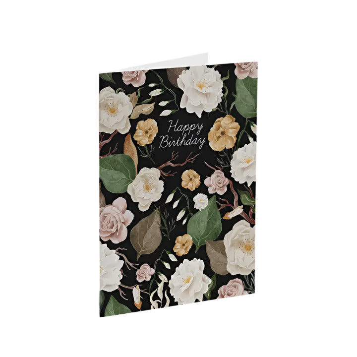 Happy Birthday Nocturnal Flowers Card
