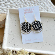Mina Drop Earrings - Feather