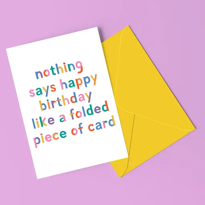 Folded Piece Of Card