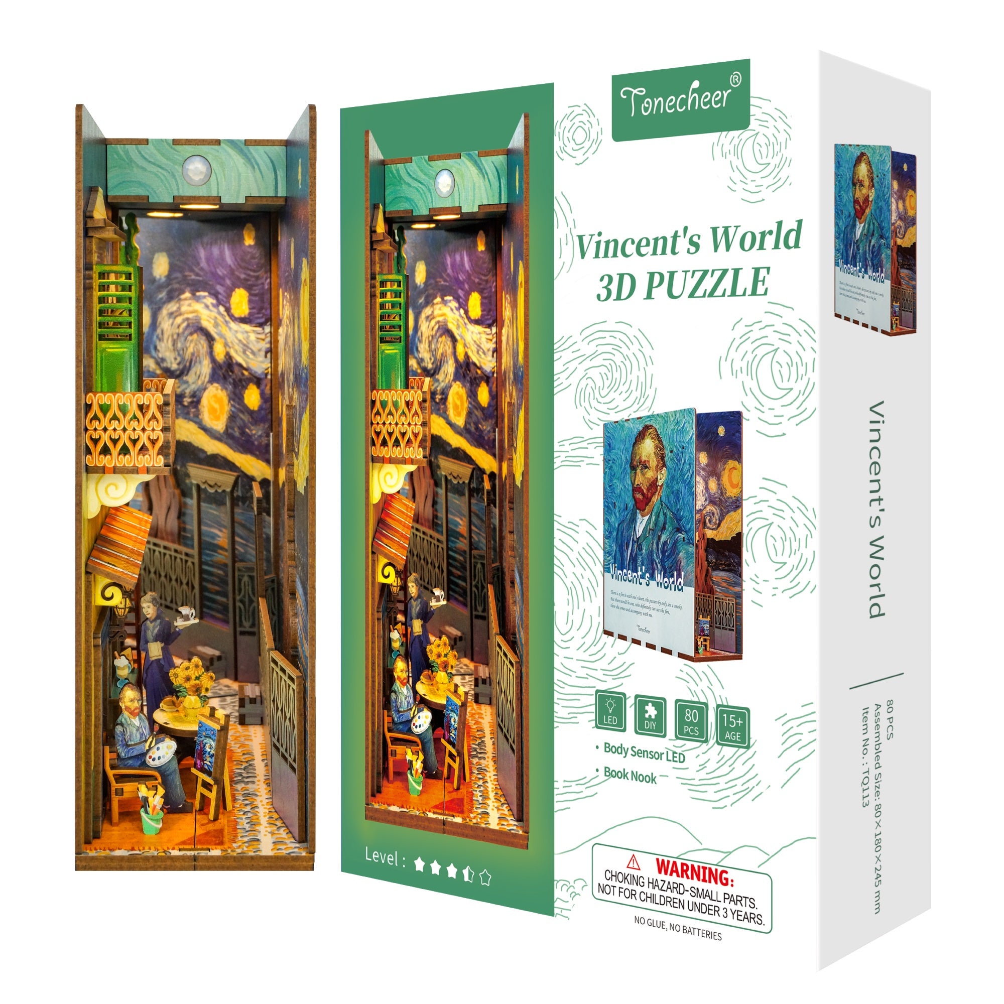 3D Book Nook Puzzle Kit - Vincent's World 80pc