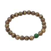 Stretch Beaded Bracelet - Brown Agate
