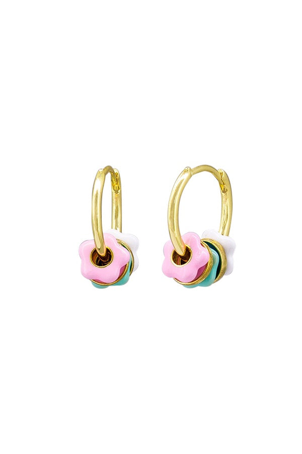 Mini Charms Huggie Earrings - Gold