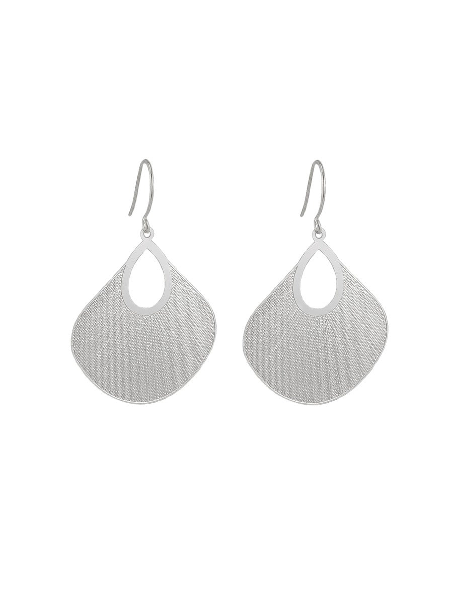 Uchiwa Earrings - Silver