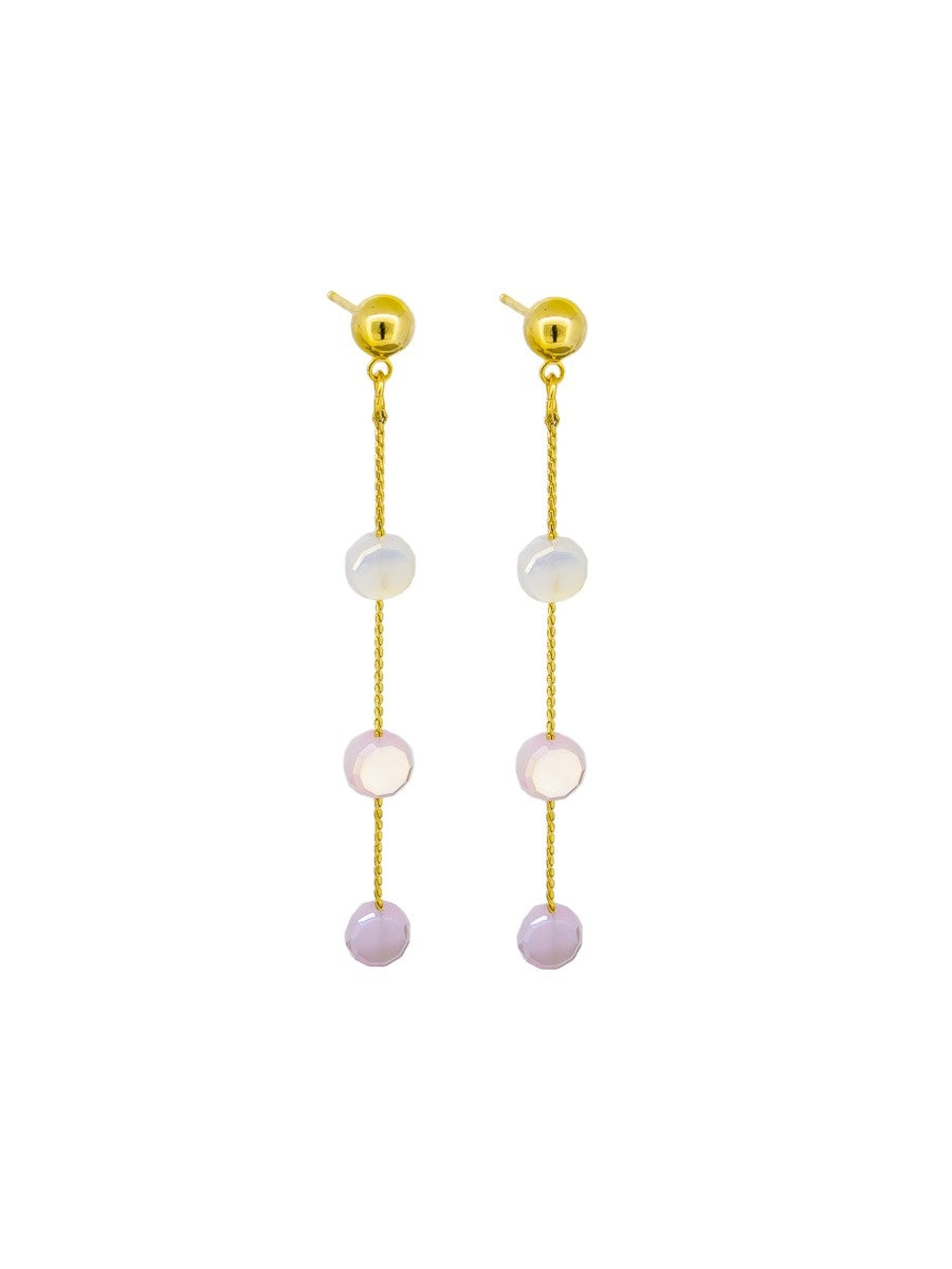 Pastel Drop Stud Earrings - Gold