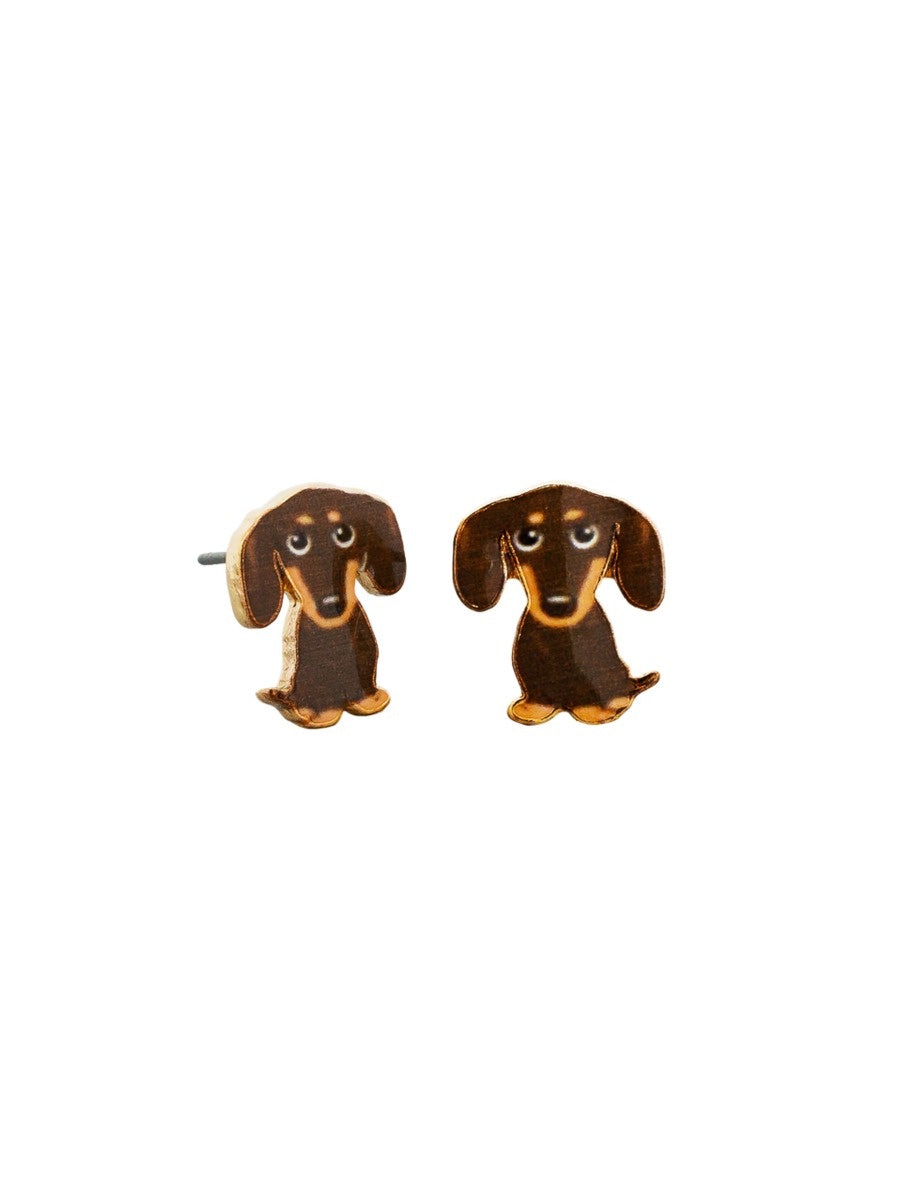 Tan Frankie Stud Earrings