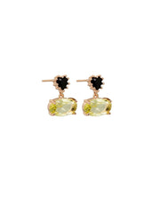 Lucinda Crystal Earrings - Lemon