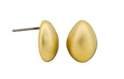 Matte Teardrop Studs Large - Gold