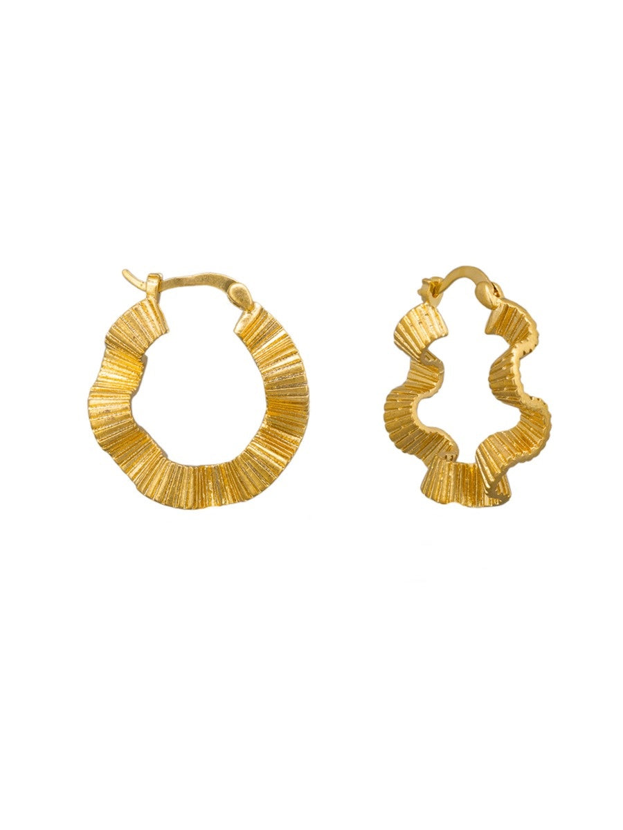 Wave Hoops - Gold