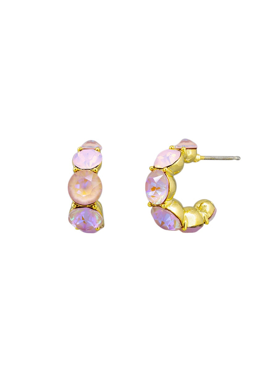 Katalina Crystal Stud Earrings, Pink - Gold